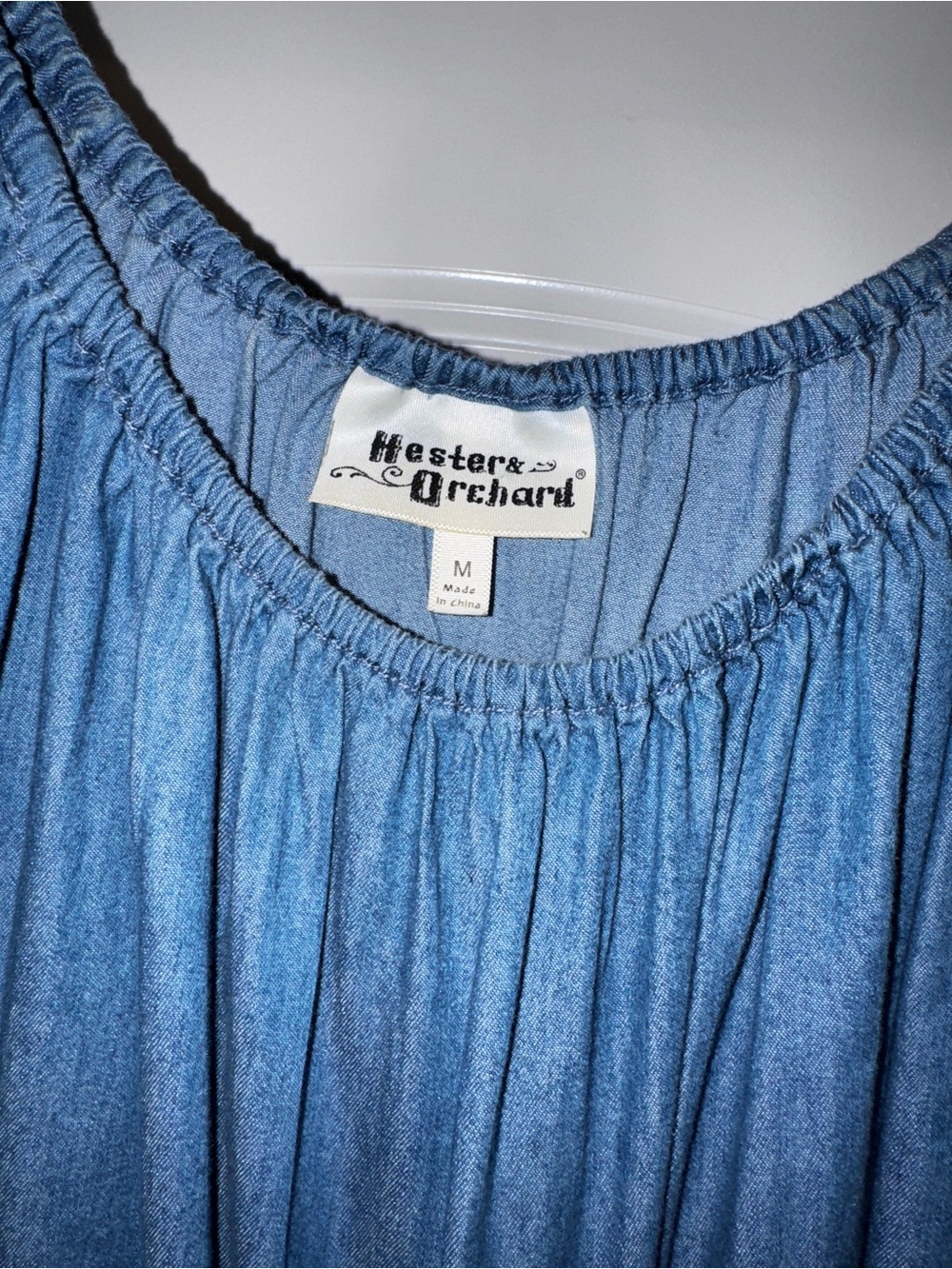 Hester & Orchard Blue Pom-Pom Peasant Top - Picture 3 of 4